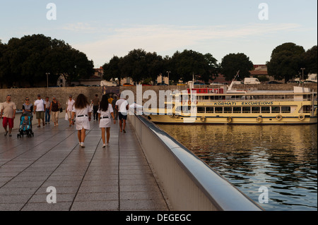 Sailors of 'Zadarski Most' (Zadar Bridge), Zadar county, Dalmatian region, Croatia, Europe. Stock Photo