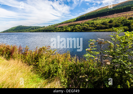 View over the Talybont Reservoir in the Brecon Beacons, Wales, UK Stock Photo