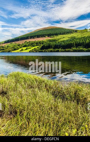 View over the Talybont Reservoir in the Brecon Beacons, Wales, UK Stock Photo