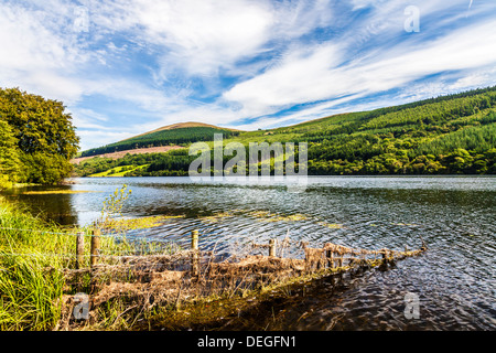 View over the Talybont Reservoir in the Brecon Beacons, Wales, UK Stock Photo