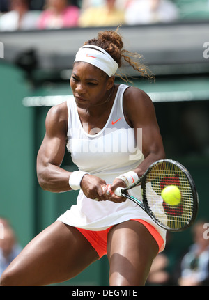 Serena Williams (USA) in action at the Wimbledon Championships 2013, London, England. Stock Photo