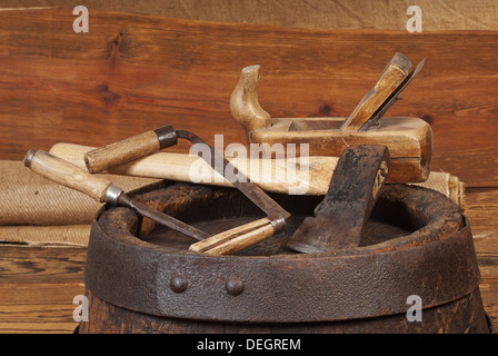 Old cooperage tools Stock Photo - Alamy