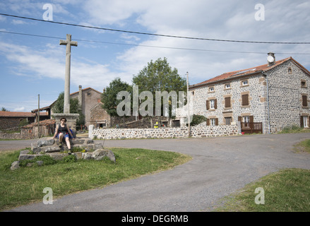 The picturesque village of Le Chier on the GR65 route, the Camino de Santiago, France Stock Photo