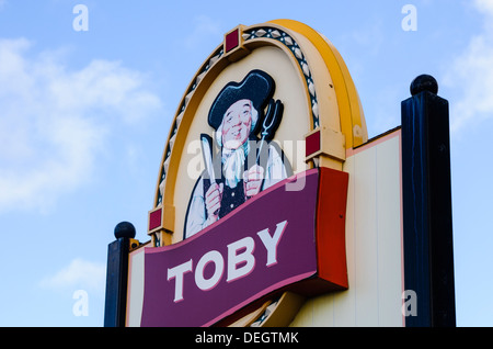 Sign on the outside of a Toby Carvery Stock Photo