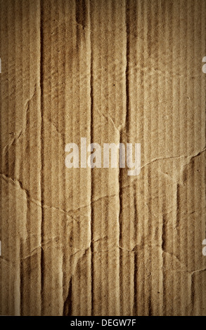 Closeup of wrinkled brown paper texture Stock Photo