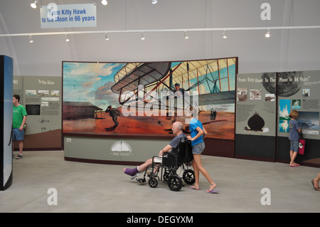 Displays in the Wright Brothers First Flight Centennial Center. Stock Photo