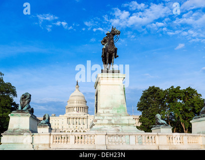 Ulysses S. Grant Memorial and US Capitol Building, Washington D.C., USA Stock Photo