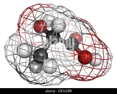 Lactic acid (milk acid, L-lactic acid) molecule, chemical structure ...