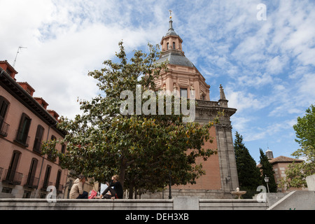 Church de San Andrés in Plaza de los Carros - La Latina, Madrid, Community of Madrid, Spain Stock Photo