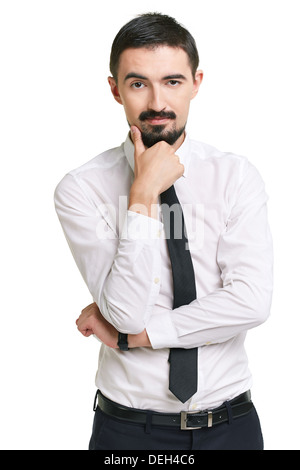 Portrait of pensive male in formalwear looking at camera Stock Photo