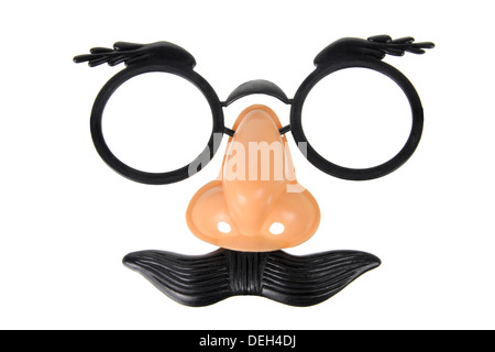 Funny Party Glasses with Nose and Moustache Stock Photo