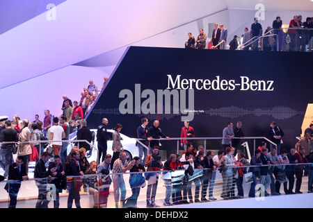 International Motor Show in Frankfurt, Germany. Mercedes Benz presenting new cars at the 65th IAA in Frankfurt, Germany Stock Photo