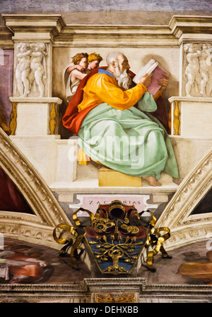 Statues in the Sistine Chapel, Vatican Museums, Vatican City, Rome, Lazio, Italy Stock Photo