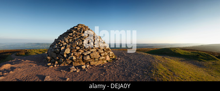 Cairn at the Summit of Dunkery Beacon. Exmoor National Park. Somerset. England. UK. Stock Photo