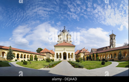 panorama of the orthodox reunification church in the center of alba iulia in transylvania, romania Stock Photo