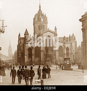 Edinburgh St. Giles Cathedral Royal Mile Victorian period Stock Photo