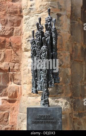 The statue of The Choir of Survivors, in the Coventry Cathedral old ruins, a gift in 2012 from the people of Dresden, Germany Stock Photo