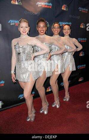 New York, USA. 18th Sep, 2013. Rockettes in attendance for America's Got Talent Post-Show Red Carpet, Radio City Music Hall, New York, NY September 18, 2013. Credit:  Kristin Callahan/Everett Collection/Alamy Live News Stock Photo