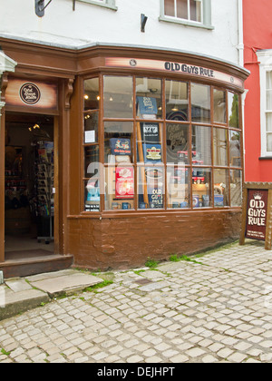 Small shop in Cobbled street in Lymington New forest District Hampshire UK Stock Photo