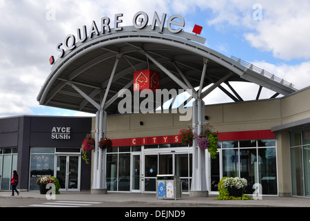 Square One shopping mall at City Centre Drive, Mississauga, Ontario, Canada Stock Photo