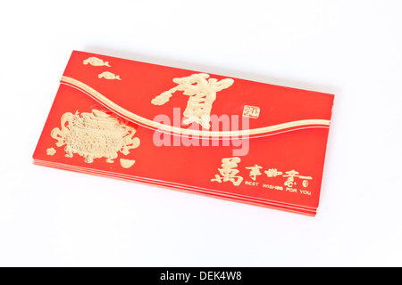 gift envelope on white paper Stock Photo