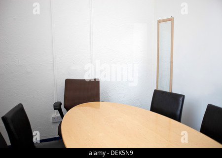Empty conference room television studio Stock Photo
