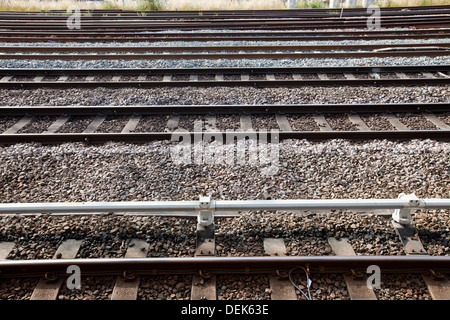 View railway tracks Stock Photo