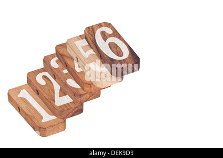 number on white paper Stock Photo
