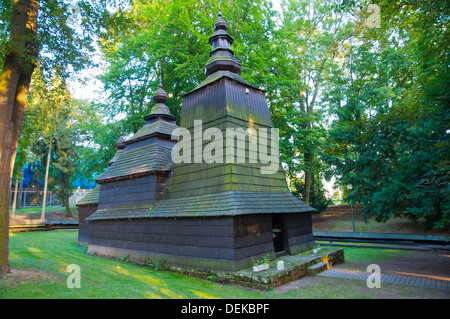 Kostel sv. Mikuláše wooden church Jiraskovy sady park Hradec Kralove city eastern Bohemia Czech Republic Europe Stock Photo