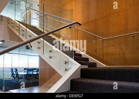 Staircase in modern office building Stock Photo