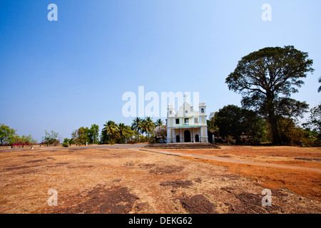 Facade of a church, Chapel of Calcada de Nossa Senhora de Piedade, Monte Hill, Margao, South Goa, Goa, India Stock Photo