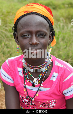 Young Fulani Woman In Ghana Stock Photo