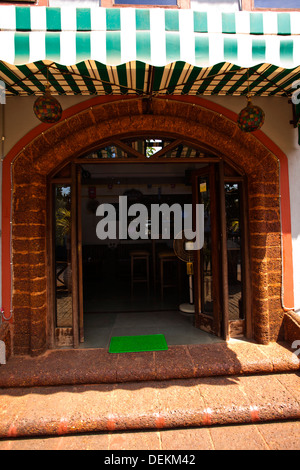 Entrance of a bar, Tate Sports Bar, Colva, South Goa, Goa, India Stock Photo