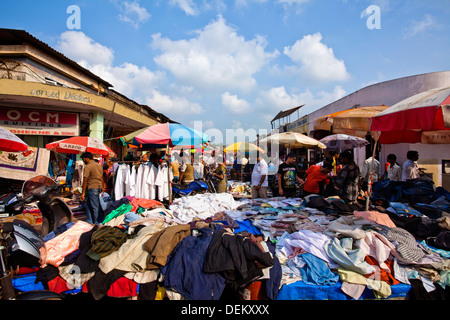 Market stalls at the roadside, Mapusa Market, Mapusa, North Goa, Goa