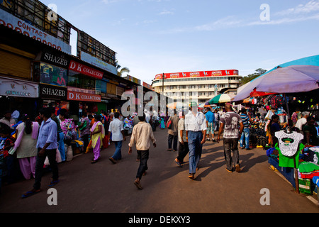 People in a market, Mapusa Market, Mapusa, North Goa, Goa, India Stock Photo