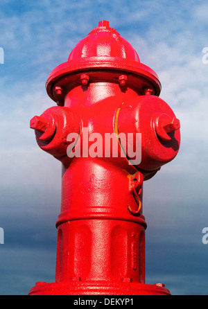 Close up of red fire hydrant Stock Photo