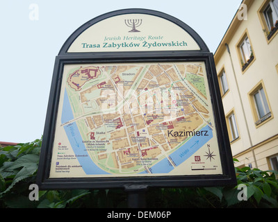 map-of-kazimierz-in-kazimierz-the-jewish-quarter-krakow-stock-photo