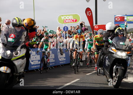 Sidmouth to Haytor, Devon, UK. 20th September 2013. Friday 20 September 2013 Tour of Britain Stage 6 Sidmouth to Haytor Dartmoor Devon UK Credit:  Anthony Collins/Alamy Live News Stock Photo