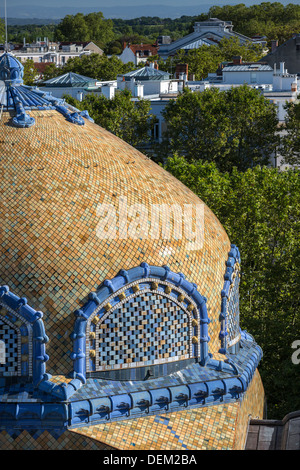 In Vichy, the neo-Moorish dome of the Dome water-cure establishment.  Centre Thermal des Dômes . Stock Photo