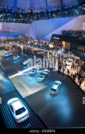 FRANKFURT - SEPT 16: The Mercedes-Benz Hall at the 65th IAA (Internationale Automobil Ausstellung) Stock Photo
