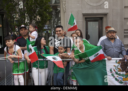 Mexican Independence Day Parade on Madison Avenue, NYC. Stock Photo