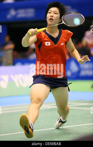 Tokyp. Japan. 20th September 2013. Akane Yamaguchi (JPN), SEPTEMBER 20, 2013 - Badminton : Yonex Open Japan 2013 Women's Singles at Tokyo Metropolitan Gymnasium, Tokyo, Japan. Credit:  YUTAKA/AFLO SPORT/Alamy Live News Stock Photo