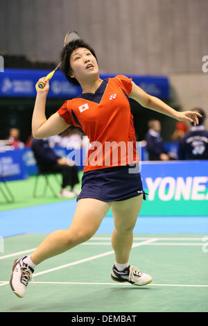 Tokyp. Japan. 20th September 2013. Akane Yamaguchi (JPN), SEPTEMBER 20, 2013 - Badminton : Yonex Open Japan 2013 Women's Singles at Tokyo Metropolitan Gymnasium, Tokyo, Japan. Credit:  YUTAKA/AFLO SPORT/Alamy Live News Stock Photo