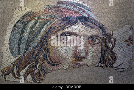 Gypsy mosaic Zeugma Mosaic Museum Gaziantep Turkey Stock Photo