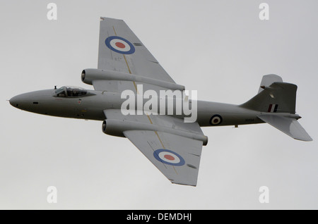 English Electric Canberra PR9 jet plane making its UK display debut after repaint on 13 September 2013. This is only UK flying Canberra Stock Photo