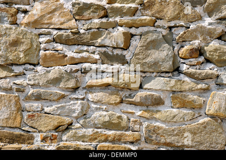 Old stone wall of the medieval castle Stock Photo