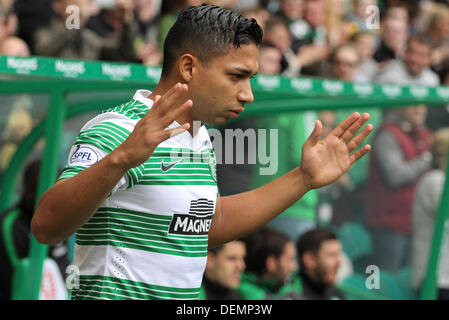 Glasgow, Scotland. 21st Sep, 2013. Emilio Izaguirre before the Scottish Premier League game between Celtic and St Johnstone from Parkhead. Credit:  Action Plus Sports/Alamy Live News Stock Photo