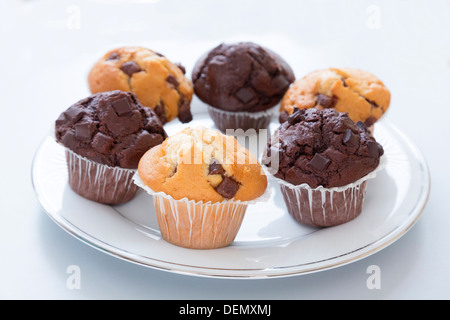 chocolate chip muffins Stock Photo