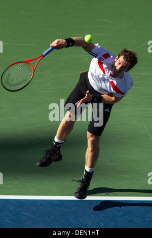 Andy Murray (GBR) competing at the 2013 US Open Tennis Championships Stock Photo