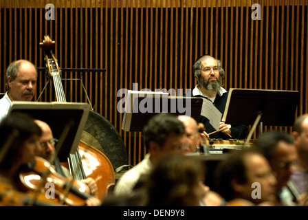 Rehearsal of the Israeli Philharmonic Orchestra with Zubin Mehta conductor at the Mann Auditorium Tel Aviv, Israel Stock Photo